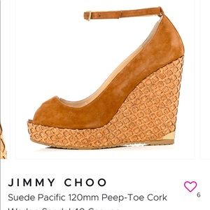 Jimmu Choo Pacific 120mm peep-toe wedge sandal